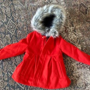 Cat & Jack Red Girls winter coat 3T